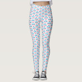 Leggings Motif cardiaque du drapeau trans (Devant)