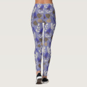 Leggings Motif Carottes Et Nutriments Bleus (Dos)