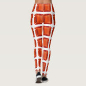 Leggings Motif Carré orange (Dos)