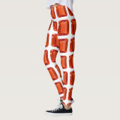 Leggings Motif Carré orange (Gauche)