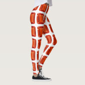 Leggings Motif Carré orange (Droite)