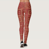 Leggings Motif Carré Red Granny (Dos)