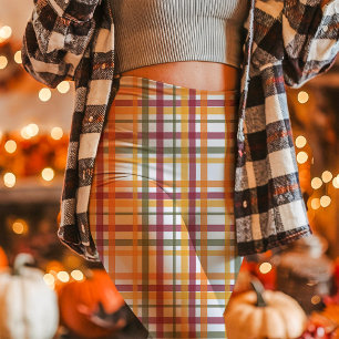 Leggings Motif carreau d'automne Confortable