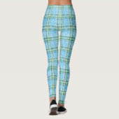 Leggings Motif carreau tartan neige hivernale (Dos)