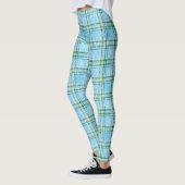 Leggings Motif carreau tartan neige hivernale (Gauche)