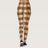 Leggings Motif carreaux marron (Dos)