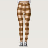 Leggings Motif carreaux marron (Devant)