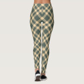 Leggings Motif carreaux vert jaune (Dos)