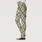 Leggings Motif carreaux vert jaune (Gauche)