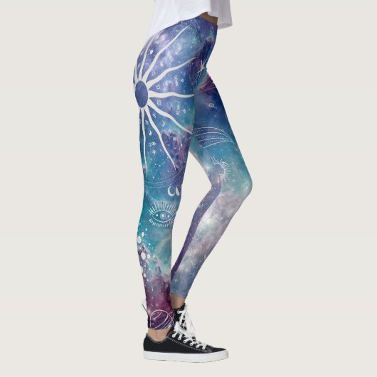 Leggings Motif céleste bleu violet (Droite)