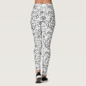 Leggings Motif Cercle noir et blanc Abstrait (Dos)