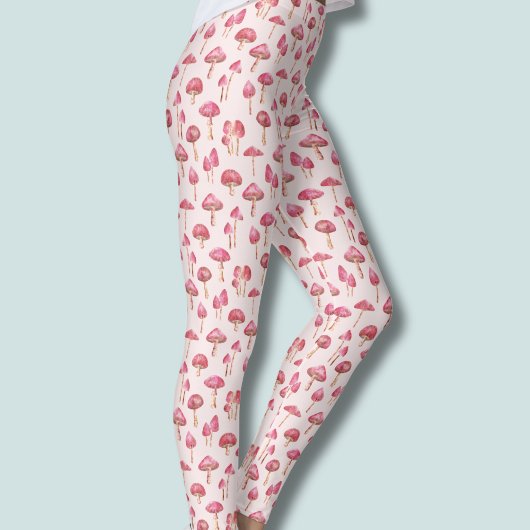 Leggings Motif champignon rose