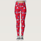 Leggings Motif champignon végétalien (Devant)