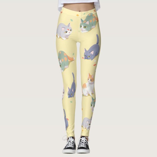 Leggings Motif Chat Mignon (Devant)