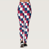 Leggings Motif Checker avec la couleur du drapeau US (Dos)