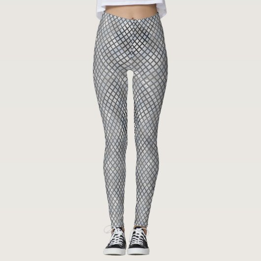 Leggings Motif Checker en diagonale gris 02,w Lgrey BG (Devant)