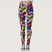 Leggings Motif Checkered de billards de style campagnard (Devant)