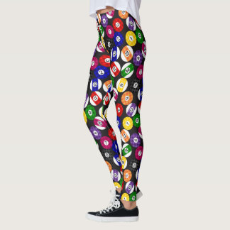 Leggings Motif Checkered de billards de style campagnard