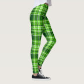 Leggings Motif Checkered de couleur verte (Droite)