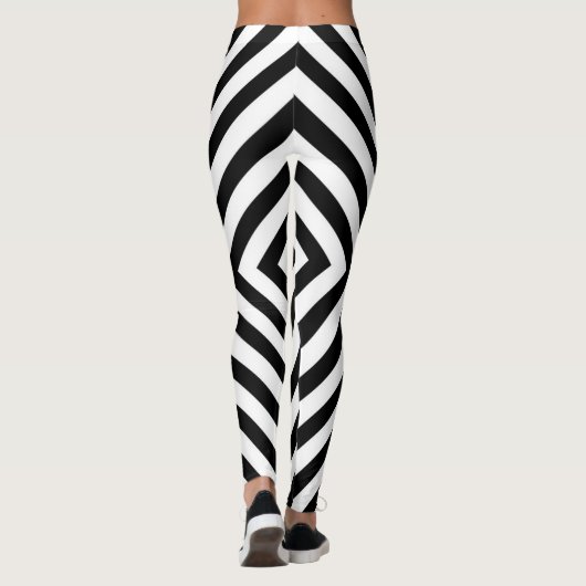 Leggings Motif Chevron Abstrait moderne (Dos)