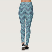Leggings Motif chevron bleu (Dos)