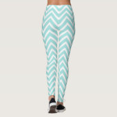 Leggings Motif Chevron bleu clair (Dos)