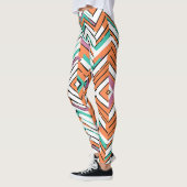 Leggings Motif Chevron couleur gras Herringbone (Gauche)