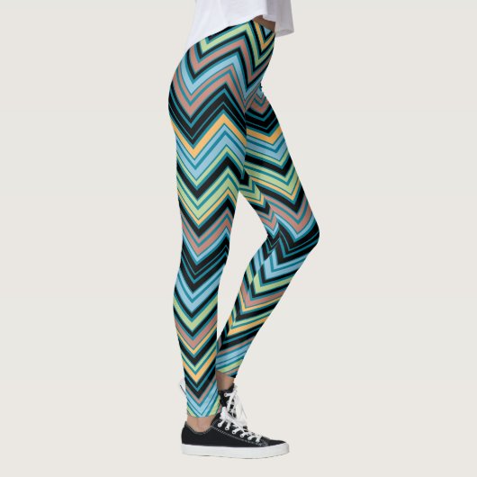 Leggings Motif Chevron multicolore (Droite)