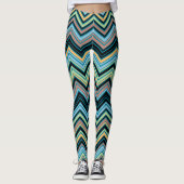 Leggings Motif Chevron multicolore (Devant)