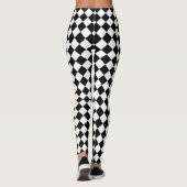 Leggings Motif Chevron noir et blanc classique (Dos)