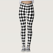 Leggings Motif Chevron noir et blanc classique (Devant)