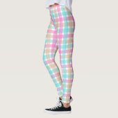 Leggings Motif chic bleu et rose (Gauche)