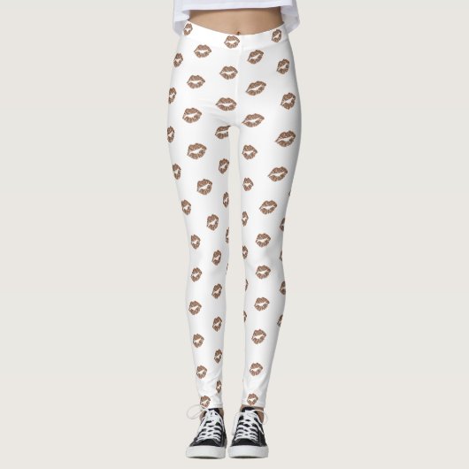 Leggings Motif chic Girly de lèvres de parties (Devant)