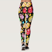 Leggings Motif Chic OEufs de Pâques Noir (Dos)