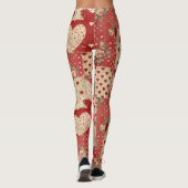 Leggings Motif Chic Red Patchwork (Dos)