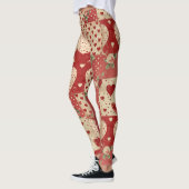 Leggings Motif Chic Red Patchwork (Gauche)