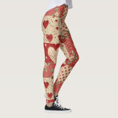 Leggings Motif Chic Red Patchwork (Droite)