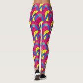 Leggings Motif Chic rose Chaud Jaune à plusieurs tongs (Dos)