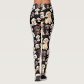 Leggings Motif Chien Chien Chien Chien Mignonne Noir (Dos)