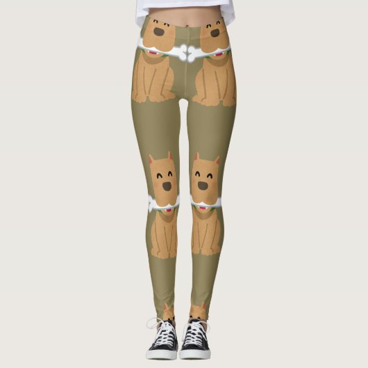 Leggings Motif Chien et Os (Devant)