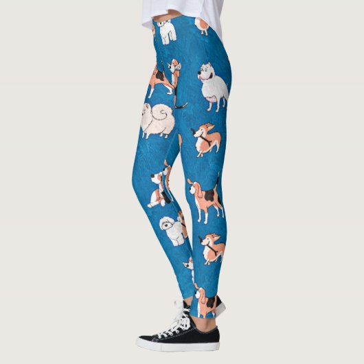 Leggings Motif chien mignon (Gauche)