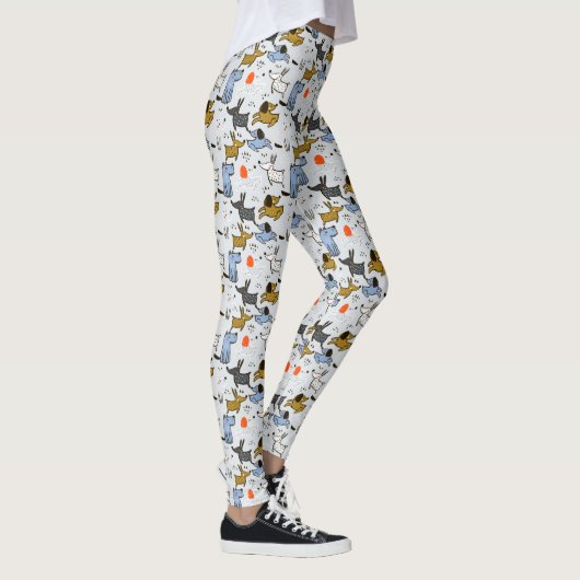 Leggings Motif chien mignon Doodle (Droite)