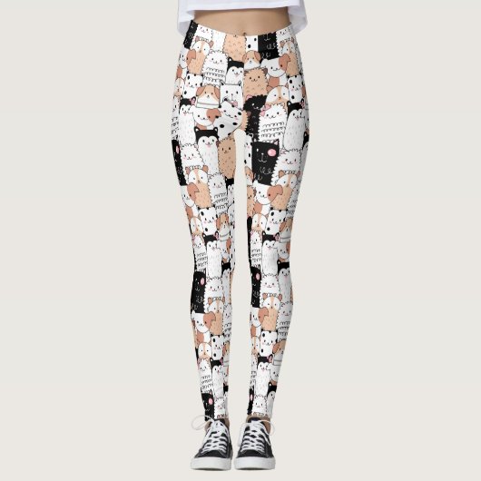 Leggings Motif chien mou (Devant)
