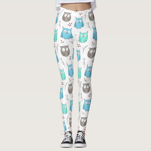 Leggings Motif Chouettes et branches (Devant)