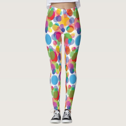 Leggings Motif circulaire coloré (Devant)