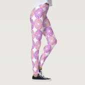 Leggings Motif circulaire rose et violet (Droite)