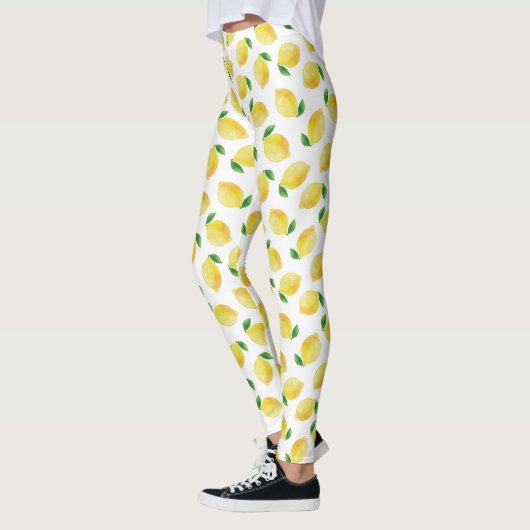 Leggings Motif citron aquarelle (Gauche)