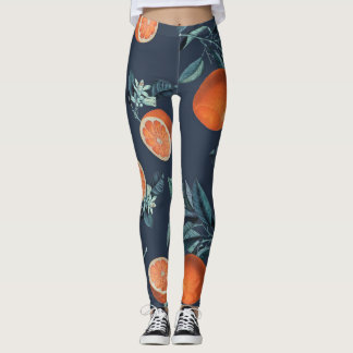Leggings Motif citron et feuille VI