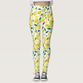 Leggings Motif citron jaune aquarelle (Devant)