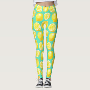 Leggings Motif citrons aquarelle